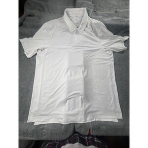 Lululemon Polo Shirt Mens XL White Golf Athletic Performance Big Logo
